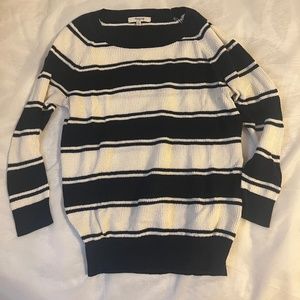 Madewell blue and white knitted striped sweater in size XS